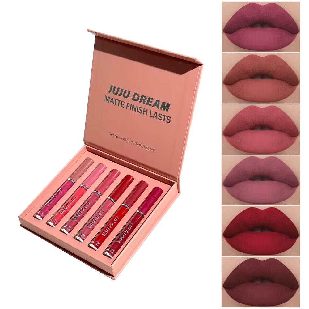 Handaiyan 6-Piece Waterproof Matte Lipstick Set