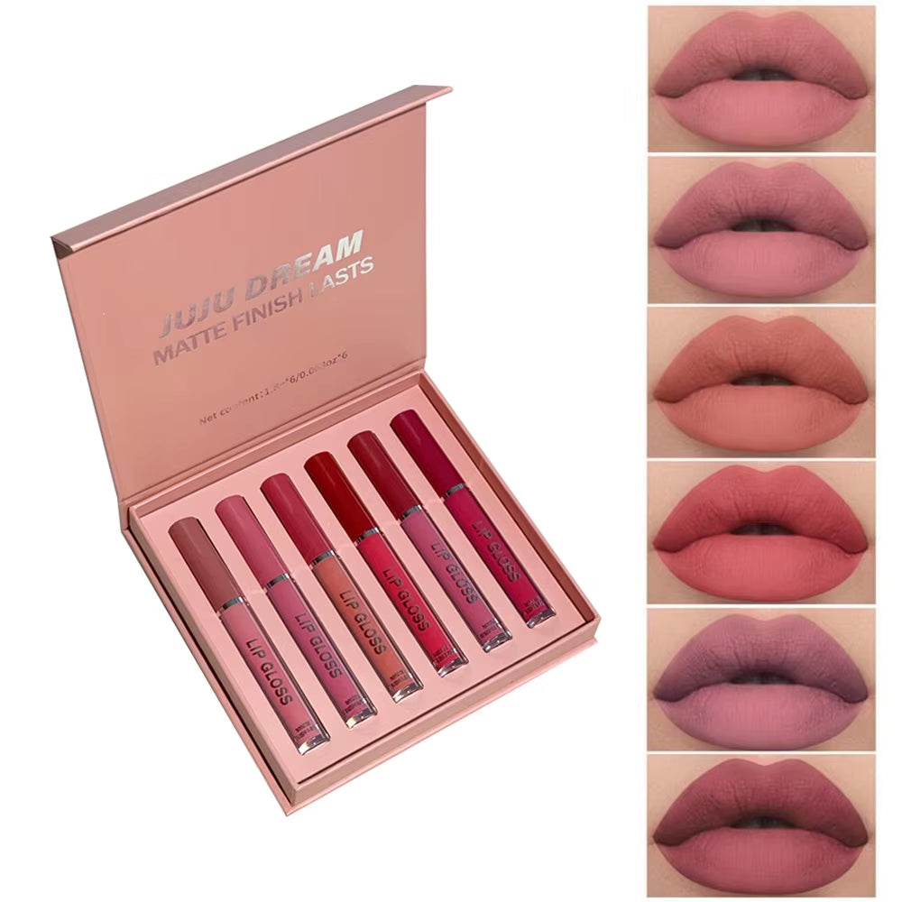 Handaiyan 6-Piece Waterproof Matte Lipstick Set