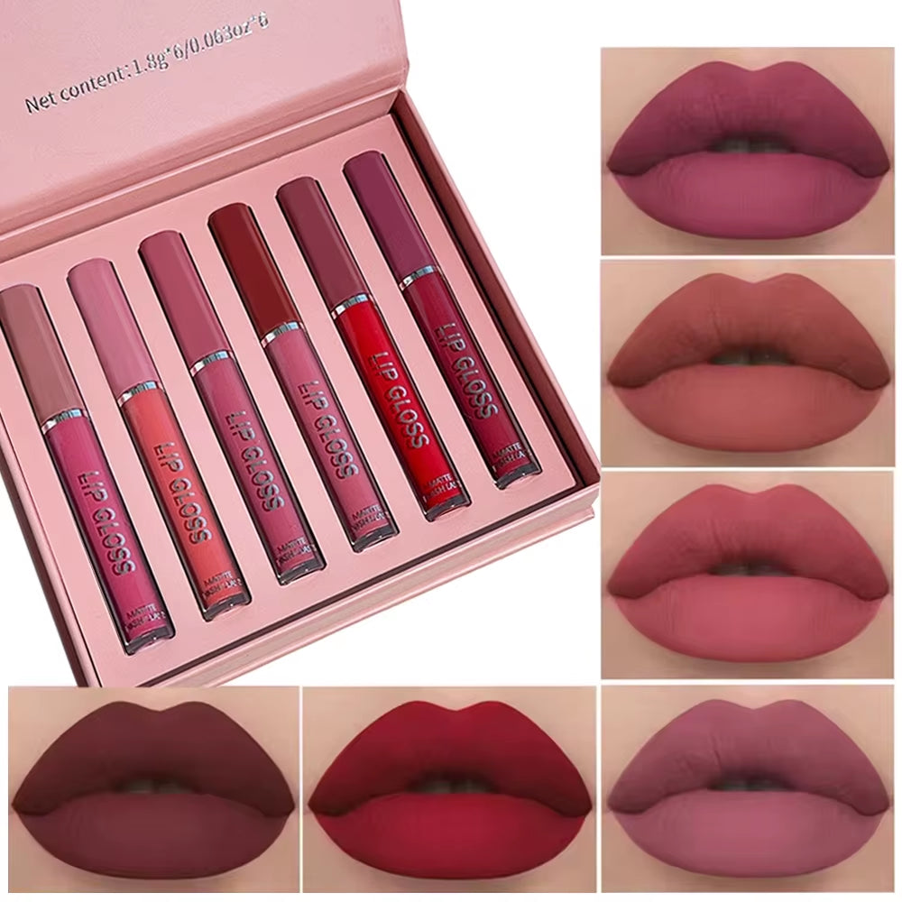Handaiyan 6-Piece Waterproof Matte Lipstick Set